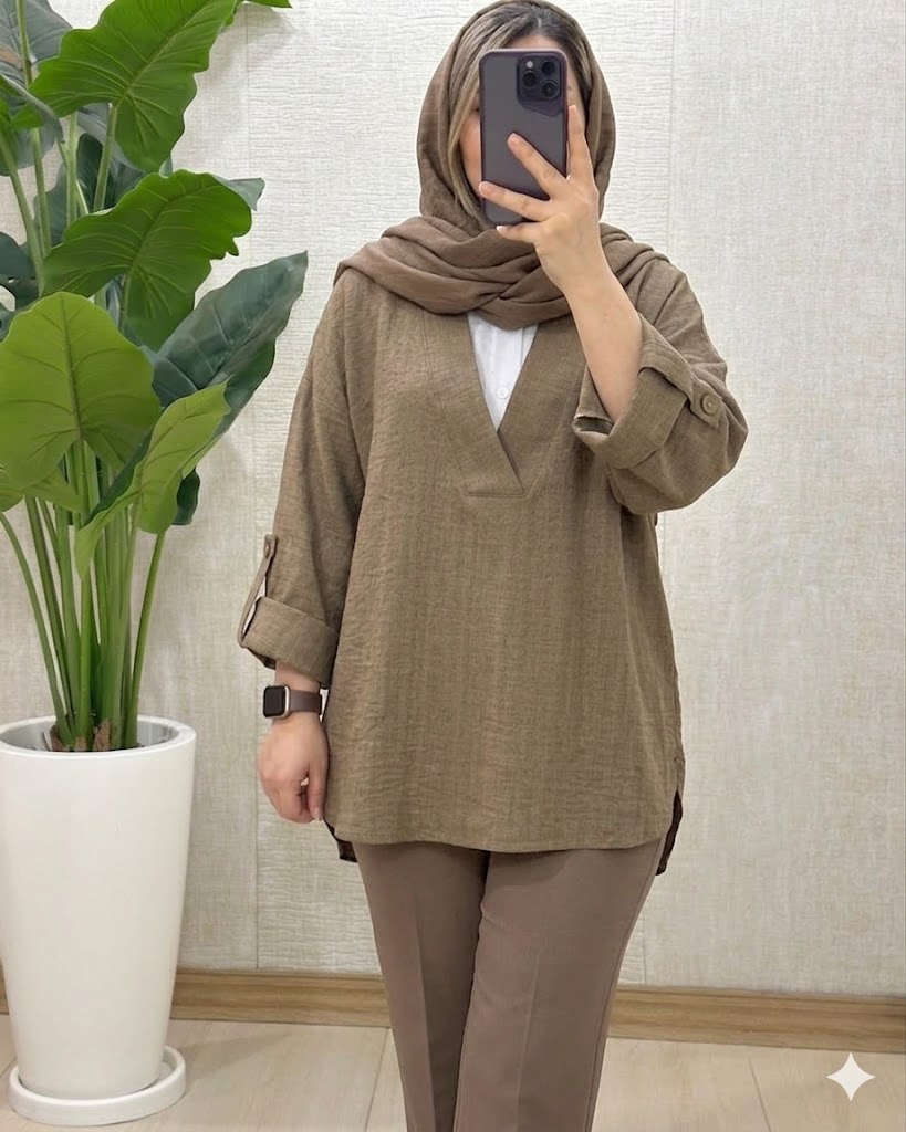 C527- شومیز یقه سفید ۳