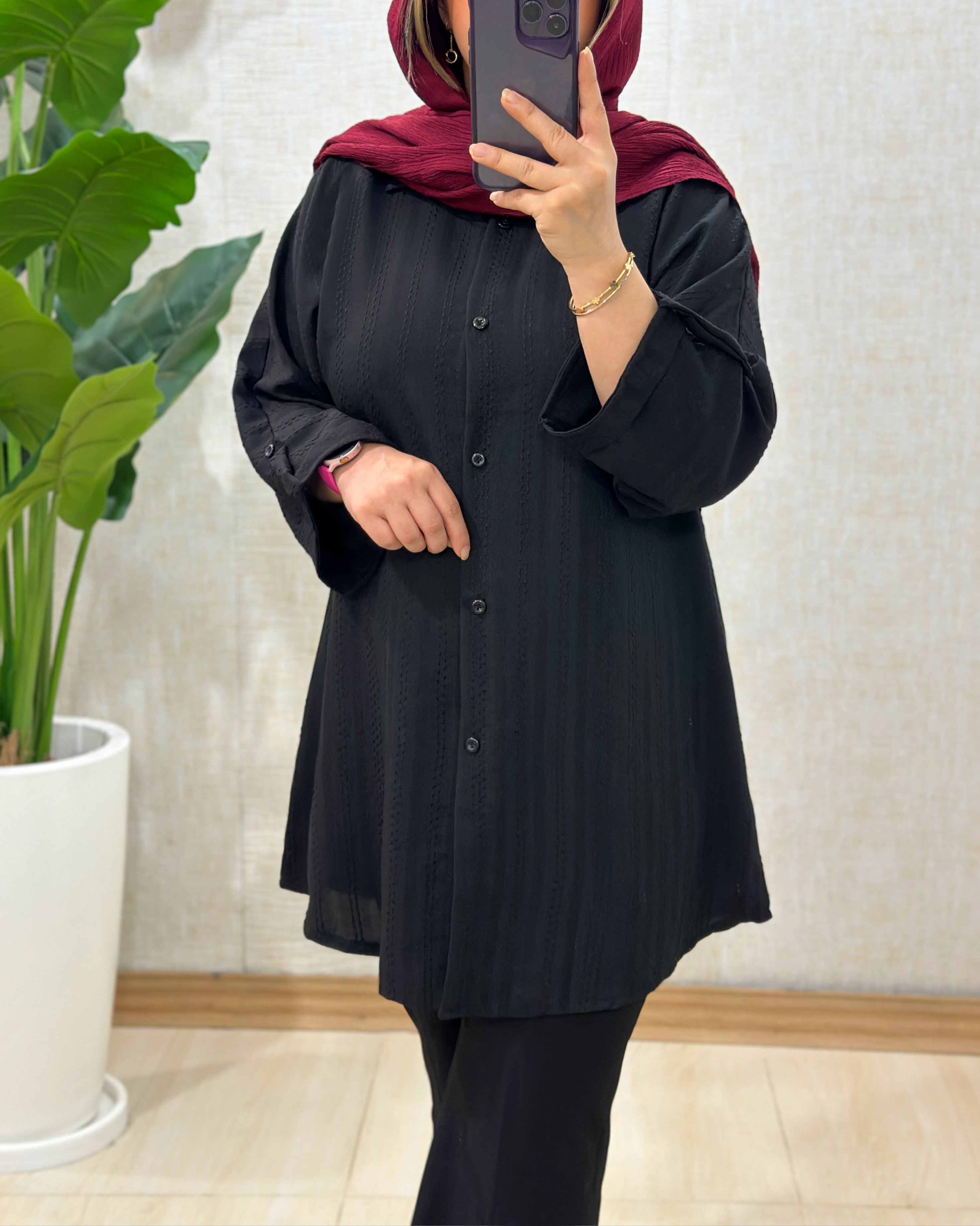C490-مانتو مشکی کوک دوزی