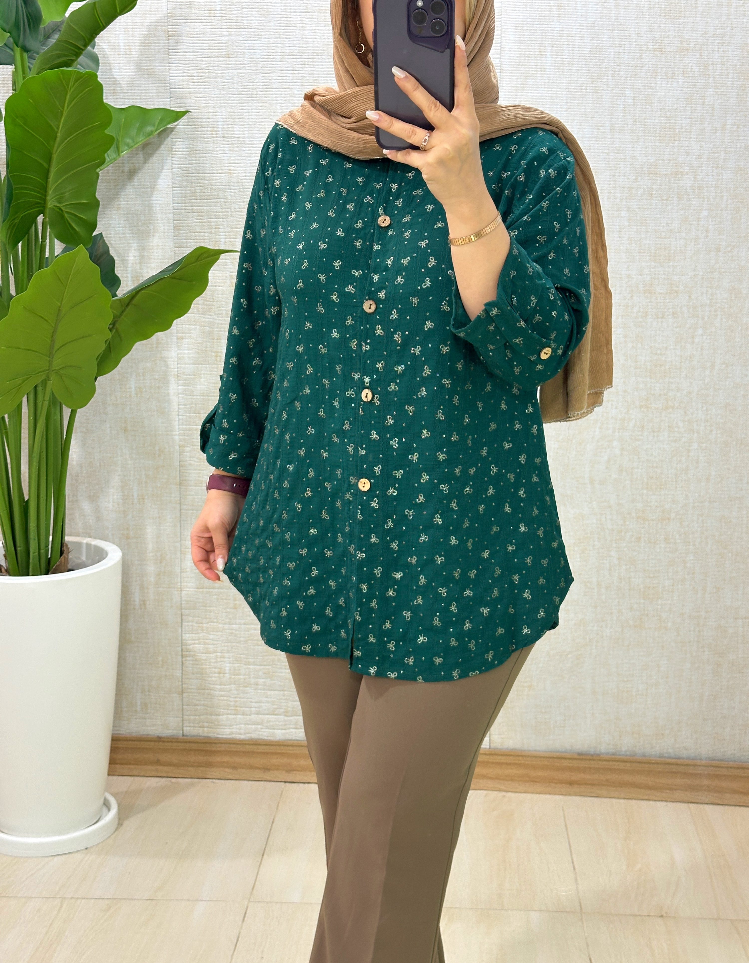 C381- تونیک مانتویی گلین