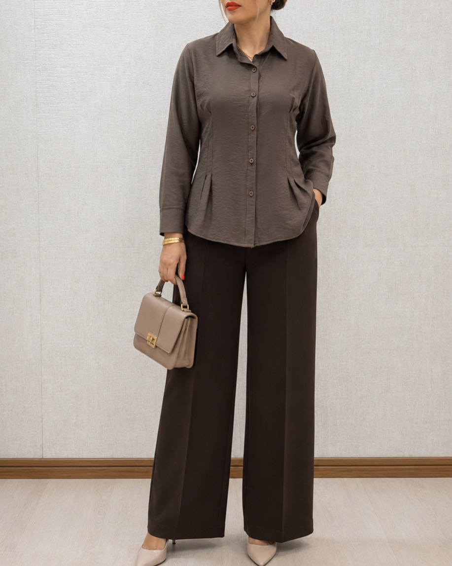 C586- شومیز ساعت شنی