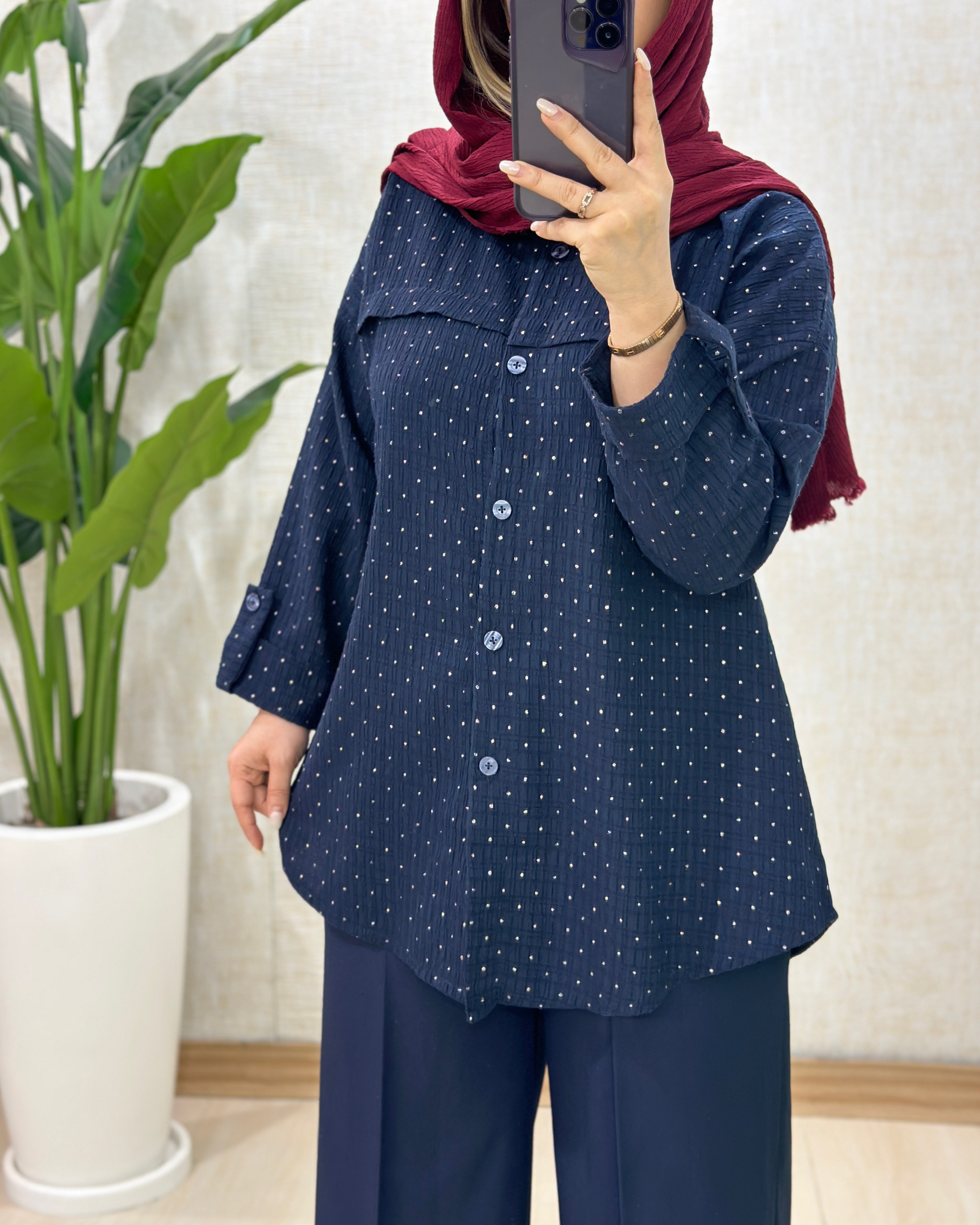 C384- مانتو خالدار