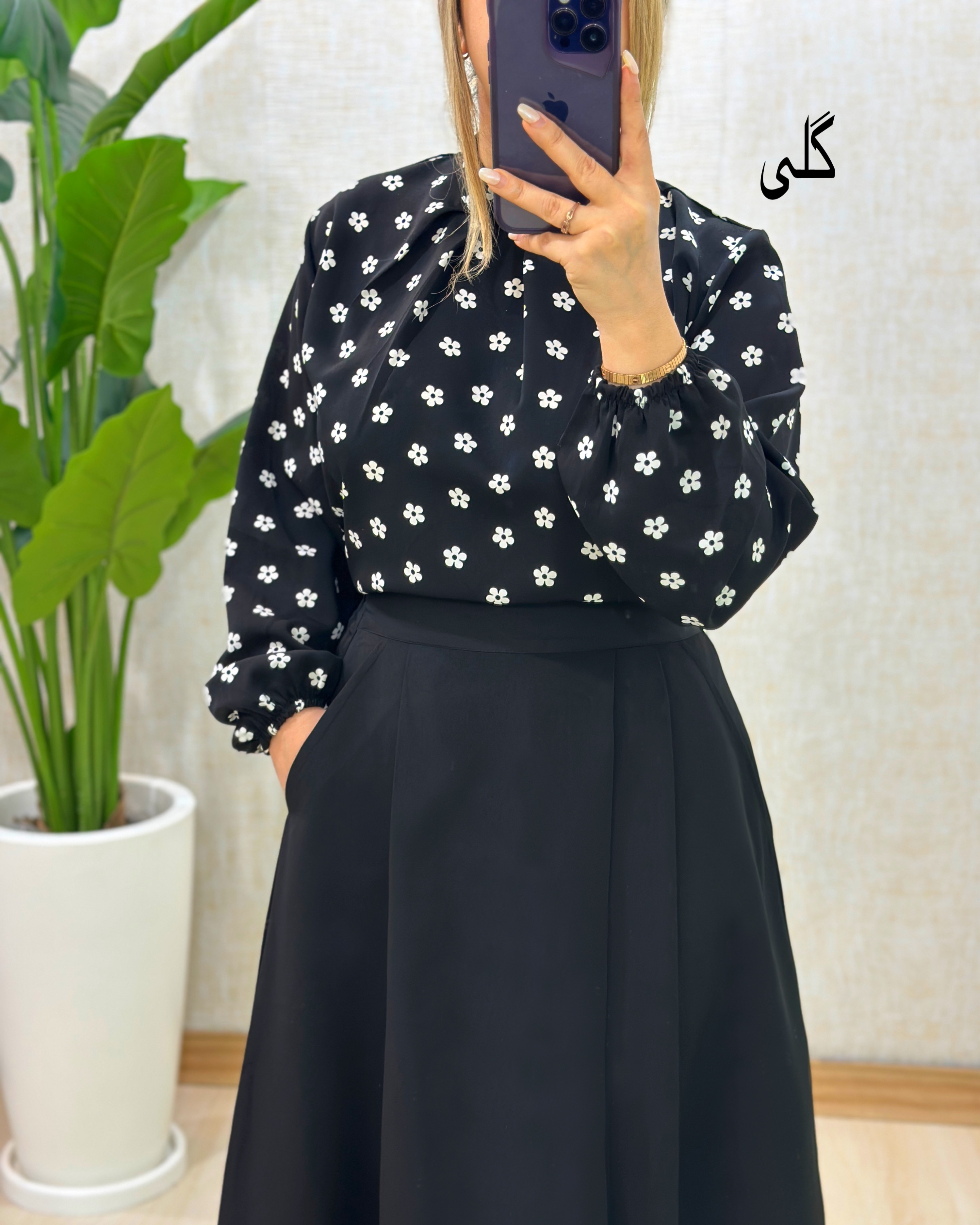 C387- شومیز طرحدار